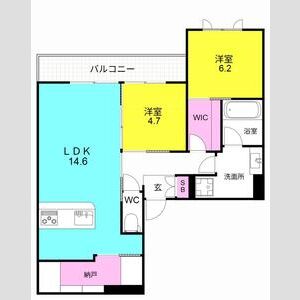 2LDK 間取り図