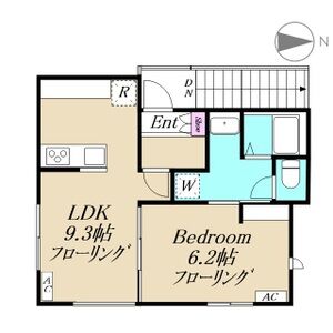 1LDK 間取り図