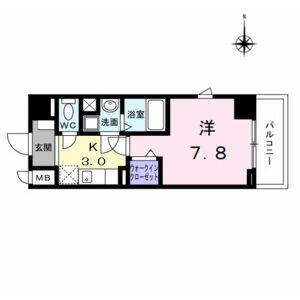 1K 間取り図