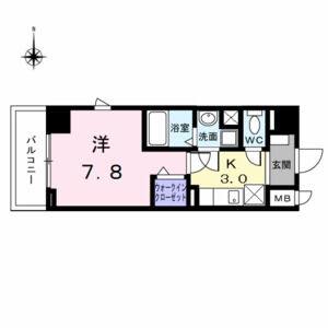 1K 間取り図