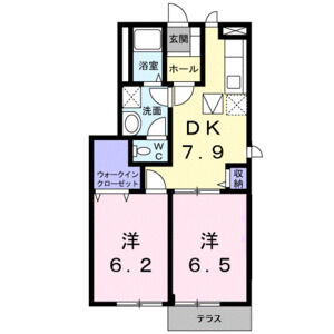 2DK 間取り図