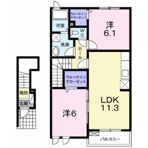 2LDK 間取り図