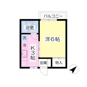1K 間取り図