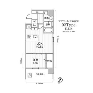 1LDK 間取り図