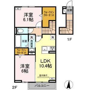 2LDK 間取り図