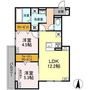 2LDK 間取り図