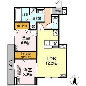 2LDK 間取り図