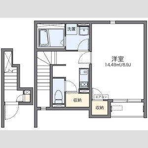 1K 間取り図