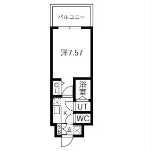 1K 間取り図