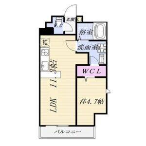 1LDK 間取り図