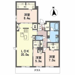 2LDK 間取り図