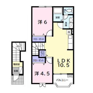 2LDK 間取り図