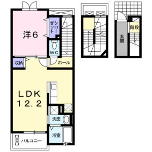 1LDK 間取り図