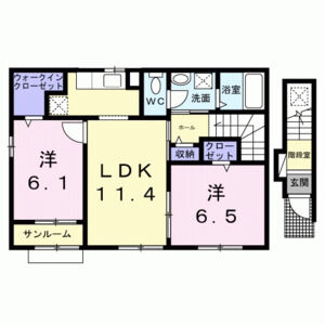 2LDK 間取り図