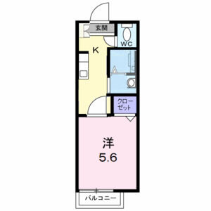 1K 間取り図