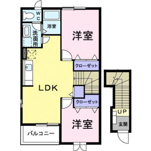 2LDK 間取り図