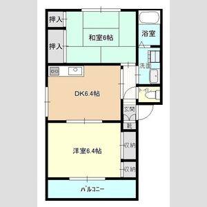 2DK 間取り図