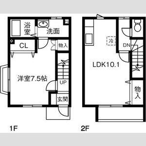 1LDK 間取り図