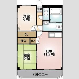 2LDK 間取り図