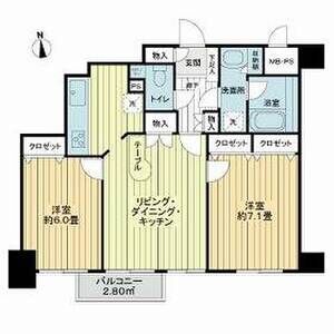 2LDK 間取り図
