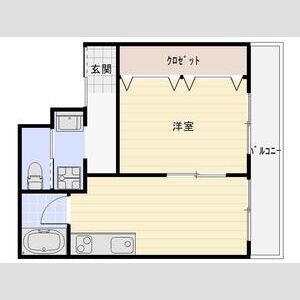 1DK 間取り図