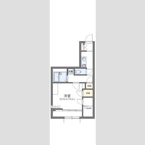 1K 間取り図