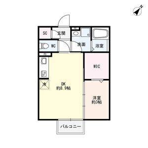 1LDK 間取り図