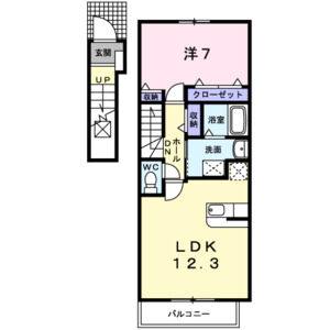 1LDK 間取り図