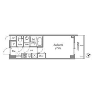1K 間取り図
