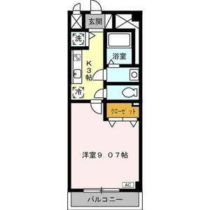 1K 間取り図