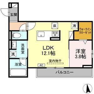 1LDK 間取り図