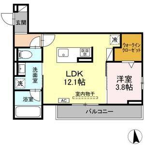 1LDK 間取り図