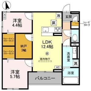 2LDK 間取り図