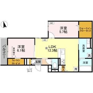 2LDK 間取り図