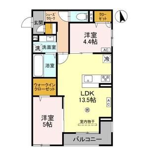 2LDK 間取り図