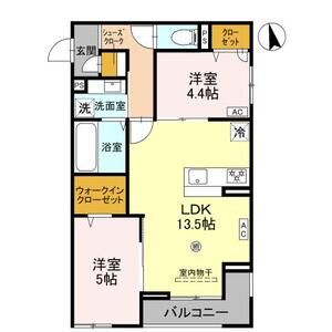2LDK 間取り図