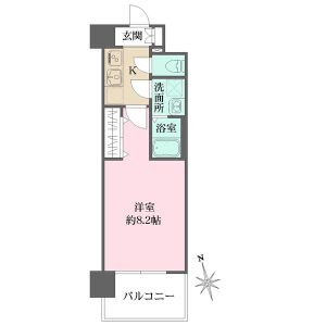 1K 間取り図