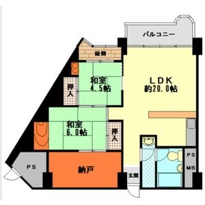 2LDK 間取り図