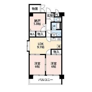 2LDK 間取り図