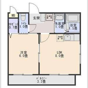 1LDK 間取り図