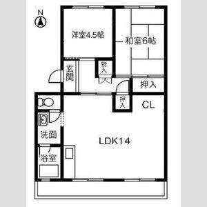 2LDK 間取り図