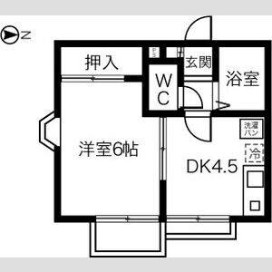 1DK 間取り図