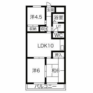 3LDK 間取り図