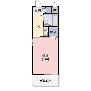 1K 間取り図