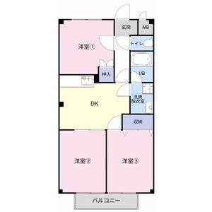 3DK 間取り図