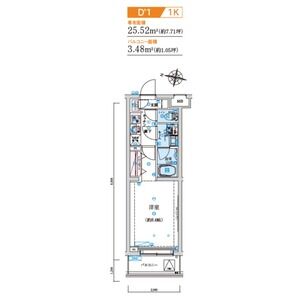 1K 間取り図