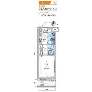 1K 間取り図