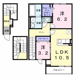2LDK 間取り図