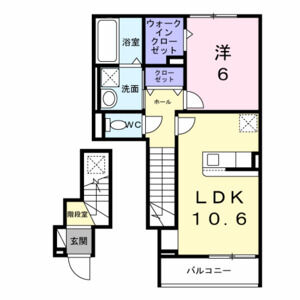 1LDK 間取り図