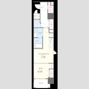 1DK 間取り図